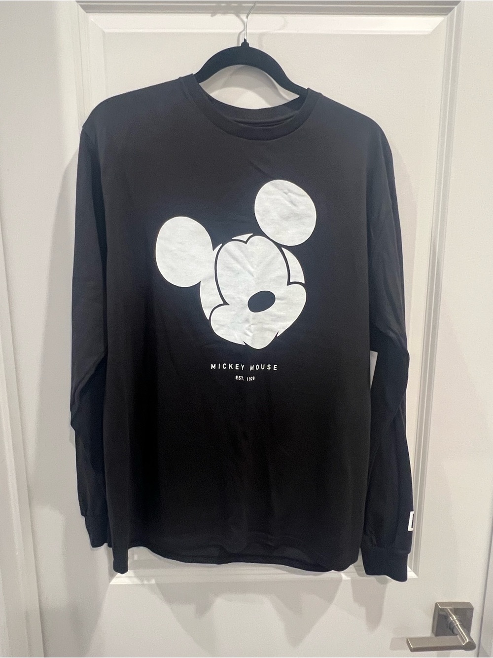 Neff Black Long-Sleeve Mickey Mouse Graphic Tee